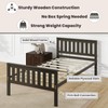 Giantex Wood Twin Bed Frames with Headboard, Mid Century Platform