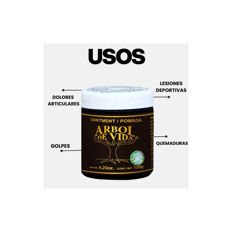 Pomada Árbol de Vida Tepezcohuite Jurema, Rosehip Wheat Germ Ointment,