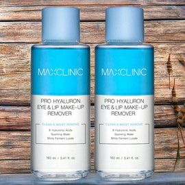 Max Clinic Gentle Remover Gentle Cleansing Minimizing Skin Irritation Pro Hyaluronic Eye and Lip Makeup Remover 2 Pieces 160ml / 맥스클리닉 부드러운 리무버 부드러운 클렌징 피부 자극 최소화 프로 히알루론 아이앤립 메이크업 리무버 2개 160ml