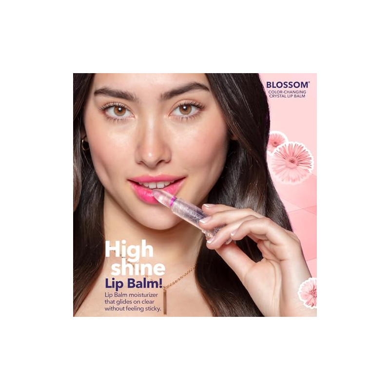 Blossom Crystal Lip Balm - Color Changing - Pink