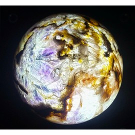 3.1" 68g Purple Orange Amethyst Carved into Bowl Polished Natural Sparkling Collectible Gemstone Quartz Crystal Mineral Specimen - India