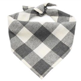 Bubblepup Dog Bandanas, Fall Dog Bandana for Boys Girls, Plaid Reversible Triangle Bibs Scarf Accessories for Dogs Pets