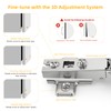 Chibery 50 Pack Full Overlay Cabinet Hinges, Regular Standard Closing,