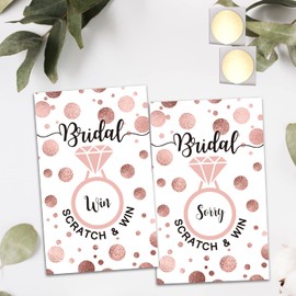 30 Bridal Shower Diamond Ring Scratch Off Game Cards, Bridal Lottery Tickets, Wedding Shower Ideas, Activities For Bridal Shower Activity, Reveal to Win Event Prizes, 2X3.5 inches.