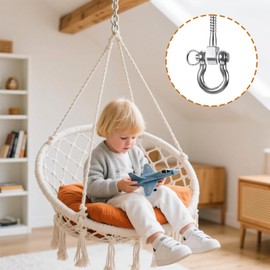 Ztolbriy 2 Stück Schaukelhaken Edelstahl Schwerlast Hängematte Befestigung Schwerlasthaken Decke 180° Drehbar Mit Schrauben Aufhängung Für Hängesessel Yoga Boxsack Betondecke Balkon 250kg