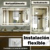 Espejo Rectangular de Baño con Luz LED Táctil, 3 Tonos