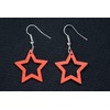 Ice Skate Earrings Miniblings Christmas Star Wood Red Gold Runners