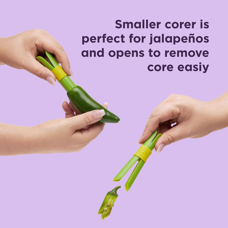 Chef'n QuickCore Pepper Plus Corer Set, 8 inches