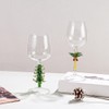 Christmas Tree Stemmed Wine Glasses 360ml Holiday Drinking Goblets Cups
