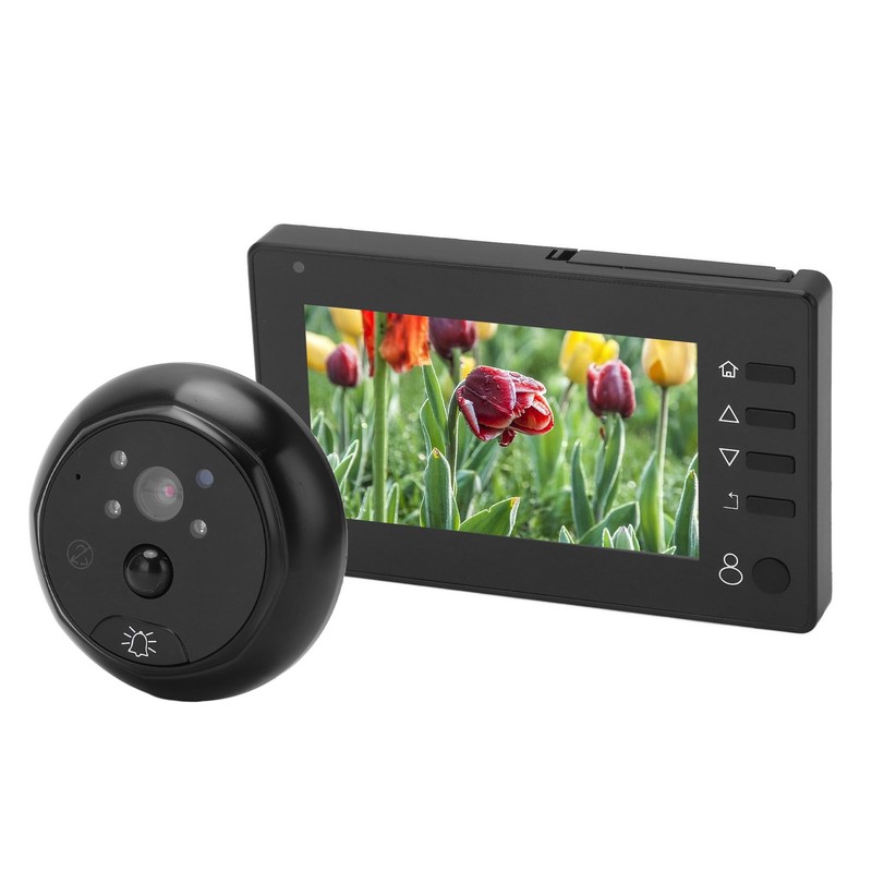 Digital Peephole Viewer Video Doorbell Camera 4.3in Indoor Monitor PIR