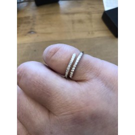 Avon CZ 925 Sterling Silver 925 RJ Bypass Ring Size 7 New In Gift Box