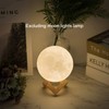 3 Set Moon Lamp Wooden Holder - Wood Display Base