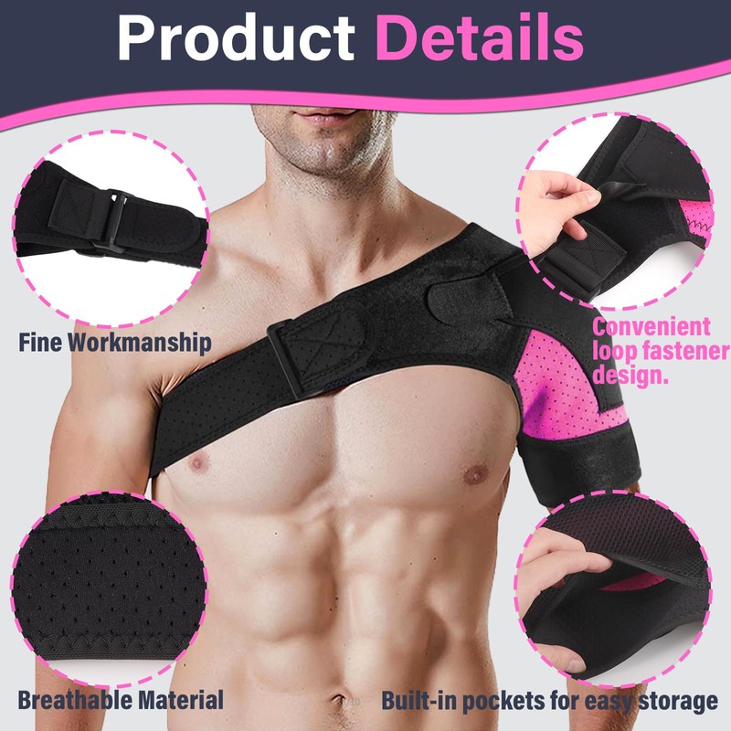 RtottiM Adjustable Shoulder Brace Made of Breathable Shoulder Compression Adjustable