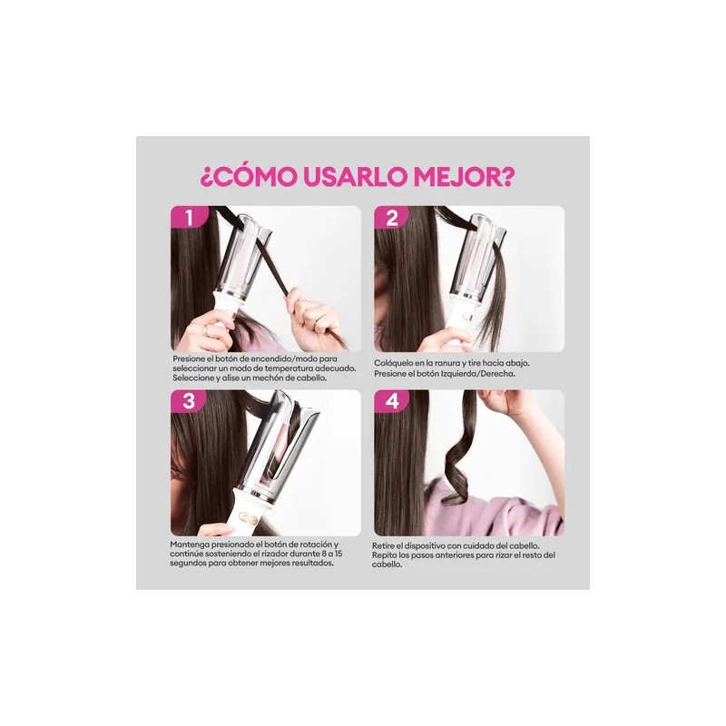 Rizadora Para Cabello Automático Cerámica 25mm 110v-240v