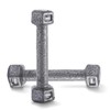 CAP Barbell Cast Iron Solid Hexagon Gray Dumbbells, Strength Training