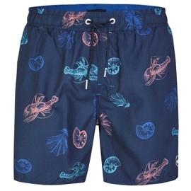 Happy Shorts Men's Swimming Shorts Beach Shorts Lobster Shells Sea Fruits S - XXL, navy