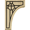 Ekena Millwork BKTW04X04X06CVOSBLMA Clarksville w/ IronCraft Oslo InlayWood Brackets, 3