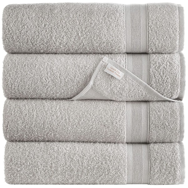Quick-Dry, Soft & High Absorbent Bath Towels 27"x54" Cotton Turkish