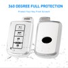Flensent Key Fob Cover with Keychain for Toyota Highlander Sequoia