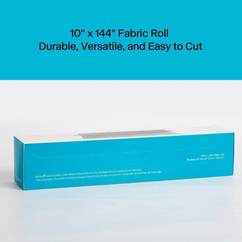 InterDry 10"x144" Soft, Breathable Fabric Roll with Silver Complex –