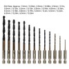 13Pcs Twist Drill Bit 1/4in Hex Shank 1.5‑6.5mm Fast Change