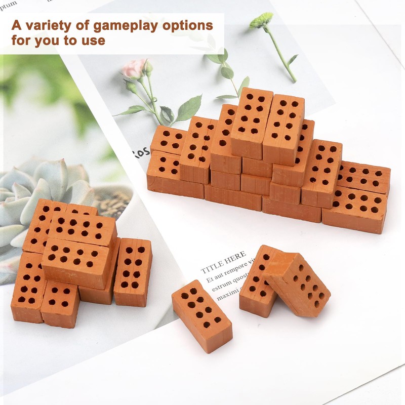 APOMOONS 100 Pcs Mini Bricks, Sim Micro Bricks for Garden,