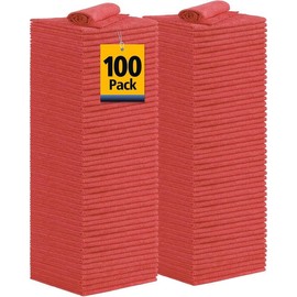 Shop Towel, 100 Pack Commercial Grade Work Rags Microfiber Towels for  Cleaning Rag Bulk Detailing Cloth for Automotive Bar Mechanic Restaurant Garage Housekeeping, 11.5"x 11.5", Red - Color: Blue, Size: 100PK