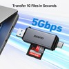 BENFEI SD Card Reader, Dual Connector USB 3.0/USB C Card