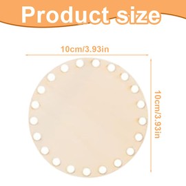 SGERUFZ Pack of 4 Crochet Baskets, Wood for Crocheting, Crochet Basket Wooden Base, Natural Wood Basket Base for DIY Basket Weaving Supplies, Home Decoration, Crafts (10 cm) (Natural Wood)