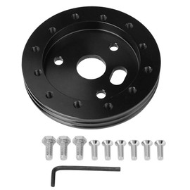 Nikou Steering Wheel Rest Spacer Spacer for 3-Hole High Precision High Performance Universal with 6 Holes (Black)