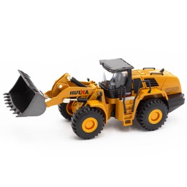 Qcar 1/60 Wheeled Loader Heavy Duty Construction Metal Bulldozer, Loder Vehicle Toys for Kids, Outdoor Sandbox Car Toys, Birthday Gift Toddler Boy Kid