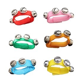 6 Pcs Multi Color Musical Rhythm Toys and Nylon Band Wrist Bell Ankle Bells Band Wrist Bell Wrist Foot Bell Instrument for Kids Baby Adult Best Holiday Birthday Party Gifts