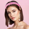 PASDUCHAS 4 PCS Sprinkle Headband, Pink Fashion Candy Wide Padded