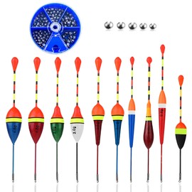 Qaestuan 10 Piece Fishing Floats Set, Bobbers with Fishing Lead Float, Fishing Floats, Fishing Floats, Fishing Floats, Fishing Floats, Trout Swimmer, Fishing Floats Set for a Lake, River, Pond