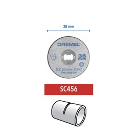 Dremel EZ SpeedClic SC456 Metal Cutting Wheel 5-pack, 5 Cutting Wheels with 38mm Cutting Diameter for Rotary Tool