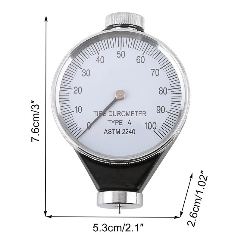 Lancoon Rubber Hardness Tester, Shore Type A Tire Durometer with