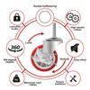 3 Inch Heavy Duty Stem Casters Swivel Wheels with Brake
