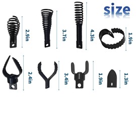9 PCS Drain Snake Drill Attachment,Drain Cleaner Combination Cutter Head,Root Cutter For Drain Cleaning,Used in 50ft-100ft Ac Drain Cleaning Machine,for 5/16” To 3/4” Drain Snake Cables