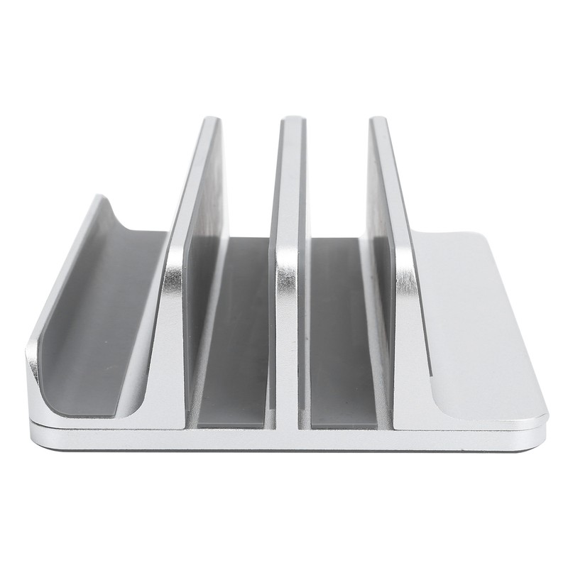 Adjustable Vertical Laptop Stand Double Slots Aluminium Alloy Notebook Computer
