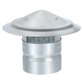 YOKIVE 1 Pcs 4-Inch Round Chimney Cap, Galvanized Iron Cone Top Chimney Cap with Screen | Stove Pipe Cap Stovepipe Finial Great for Outside Vent Flue Roof (L 6.69In)