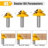 yqlbgprj Lock Miter Router bit，45 Degree Lock Miter Router bit