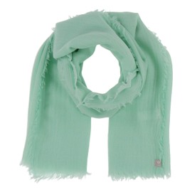 FRAAS Women's Scarf 120 x 160 cm - Fashionable Stole with Fringes in Wool Blend - XXL Scarf for Cold Days, Powder Mint