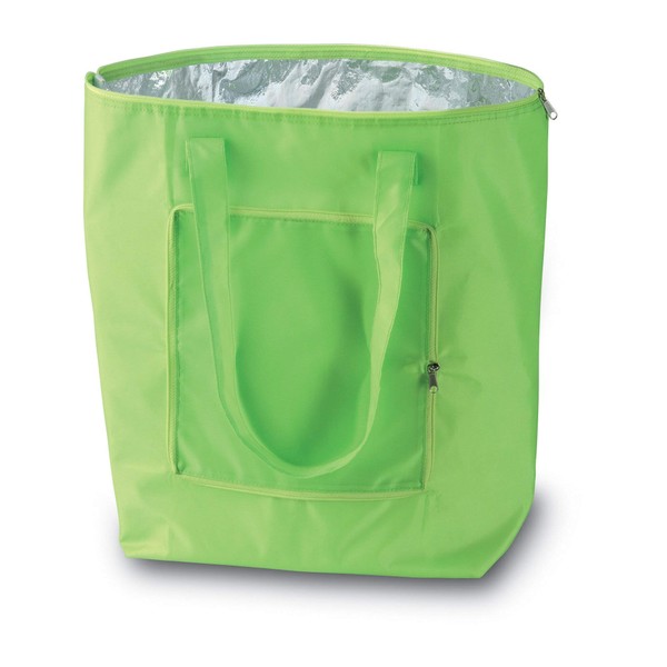 Foldable cooler shopping bag - lime
