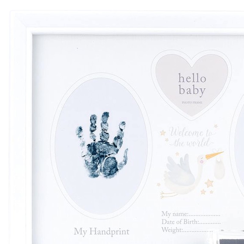 Baby Hand / Footprint Photo Frame Keepsake with Ink Pad