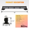 BooYu 19" Red/Blue Police Emergency Strobe Lights Bar for Trucks/Vehicle/Car,