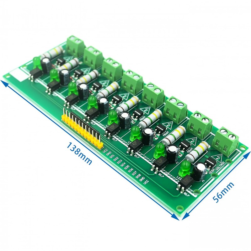 Hailege AC 220V Optocoupler Module (8 Channel) AC Optocoupler Alternating