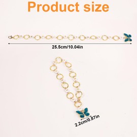 Mikovivi Knitting Row Counter Chain, 0-9 Stitch Markers Alloy Crochet Row Counter Bracelet with Exquisite Butterfly Pendant for Crocheting Weaving Sewing Handmade Craft Accessories