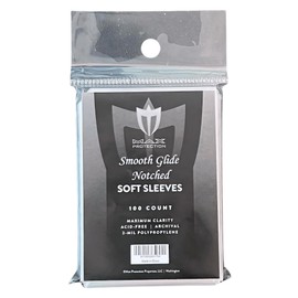 Max Protection Notched Penny Sleeves - 100ct Packs - Easy Glide Notched Card Holders- Premium, Acid-Free & Archival Safe Protection for Trading/Sports/Collectible Cards (1000 Sleeves)