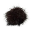 Unbekannt Unisex Faux Fur Pompom with Press Stud Faux Fur