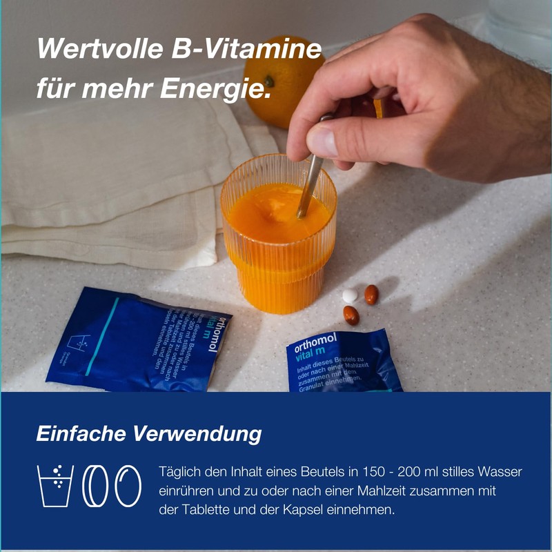 orthomol Vital m Granules / Tablets / Capsules Grapefruit Flavour,